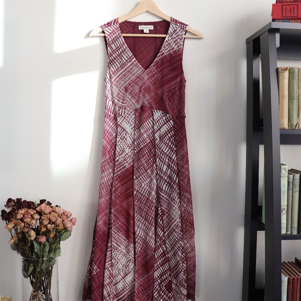 Soft Berry and White Coldwater Creek Sheath Dress